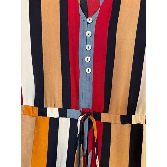 Entro Striped Slip Dress Size‎ Small - Picture 3 of 7